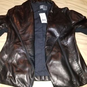 Vince Leather Scuba Jacket